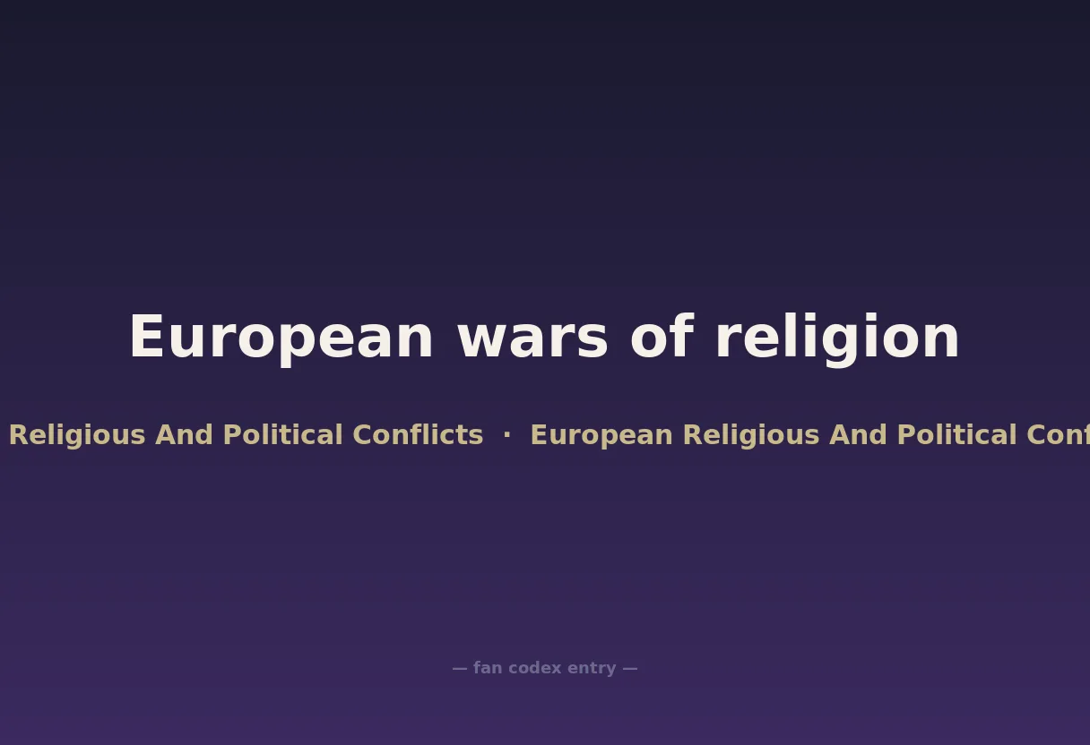European wars of religion