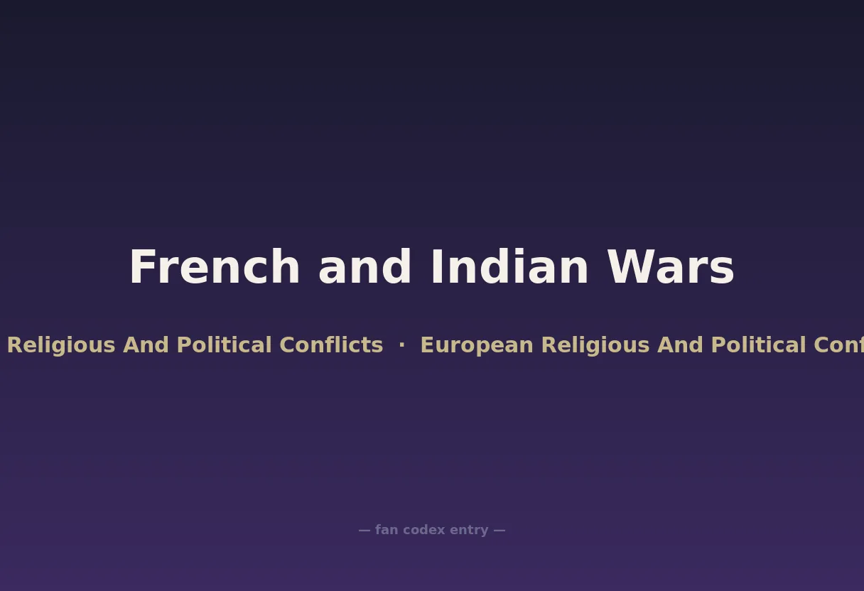 French and Indian Wars